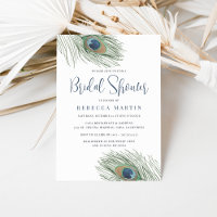 Watercolor Peacock Feather Bridal Shower