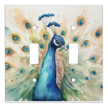 watercolor peacock