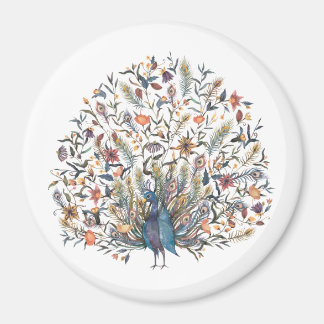 Watercolor Peacock Magnet