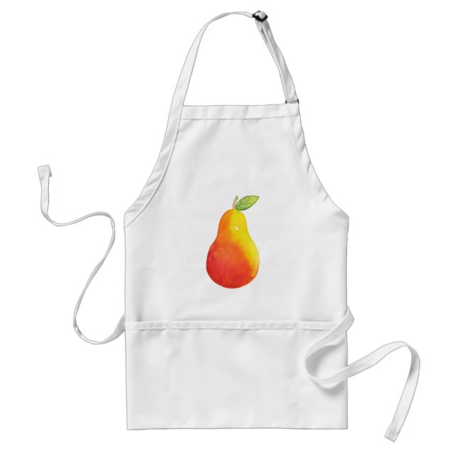Watercolor Pear   Adult Apron (Front)