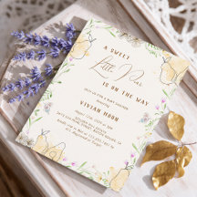 Watercolor Pear Floral Garden Baby Shower