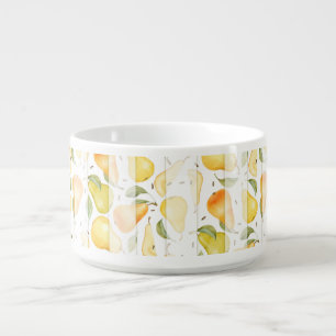 Watercolor Pear Fresh Fruit Pattern Bowl