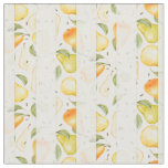 Watercolor Pear Fresh Fruit Pattern Fabric