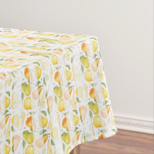 Watercolor Pear Fresh Fruit Pattern Tablecloth