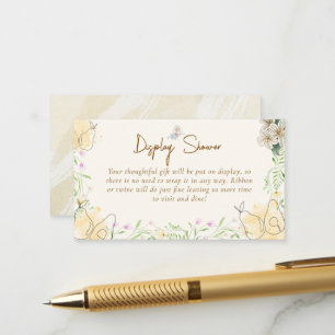 Watercolor Pear Garden Display Shower Enclosure Card