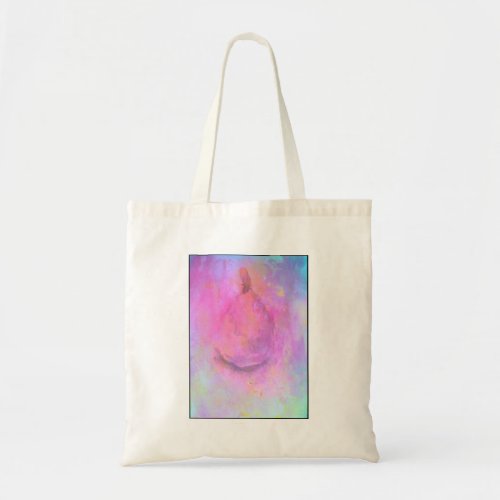 Watercolor Pear In Pink Still Life Abstract Tote Bag