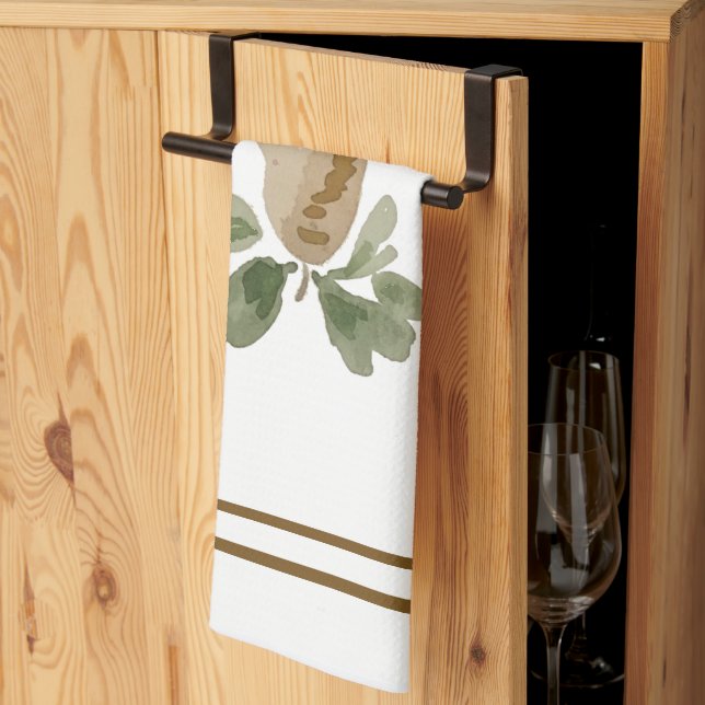 Watercolor Pear Kitchen Towels (Thirds Fold)