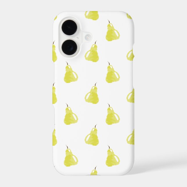 Watercolor Pear Pattern Iphone Case (Back)
