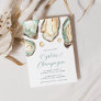 Watercolor Pearl Oysters & Champagne Party Invitation
