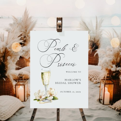 Watercolor Pearls and Prosecco Bridal Shower  Foam Board