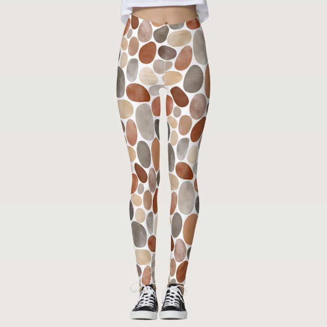 Watercolor Pebbles 230921 Leggings (Front)