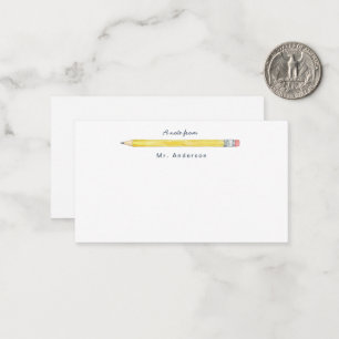 Watercolor Pencil Teachers Little Note Card