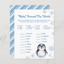 watercolor Penguin Baby Shower Game