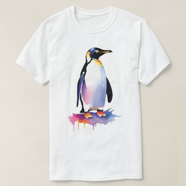 Watercolor Penguin T-Shirt  (Design Front)