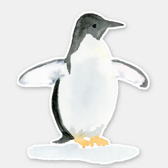 Journal Penguin Sticker Cute Sticker Vinyl Planner Custom Scrapbook Customisable Penguin Love Die Cut Sticker Waterproof