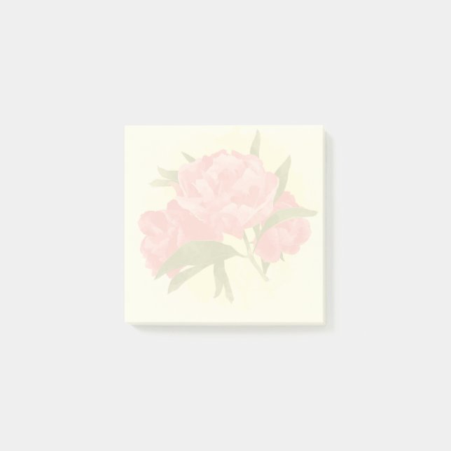 Watercolor Peonies 3x3 Post-it Notes (Front)