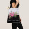 Watercolor Peonies and Dots Tote Bag