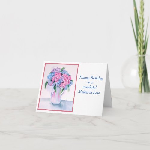 Watercolor Peonies Happy Birthday Mother_in_Law  C Card