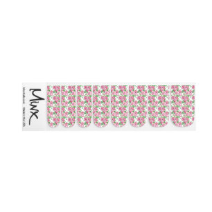 Watercolor peony field minx nail art