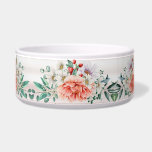 Watercolor Peony Flower Ceramic Pet Bowl<br><div class="desc">Beautiful Watercolor Peony Flower Ceramic Pet Bowl</div>