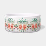 Watercolor Peony Flower Ceramic Pet Bowl<br><div class="desc">Beautiful Watercolor Peony Flower Ceramic Pet Bowl</div>
