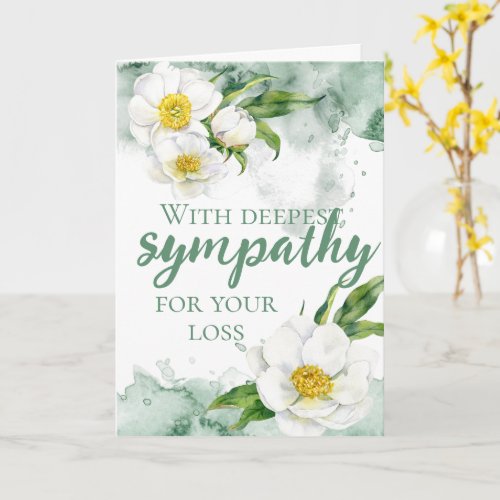 Watercolor Peony Sympathy Card