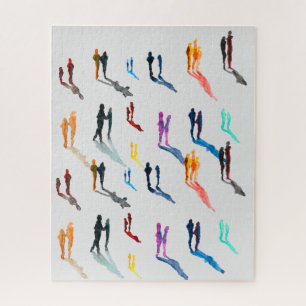 Watercolor people figure art jigsaw puzzle