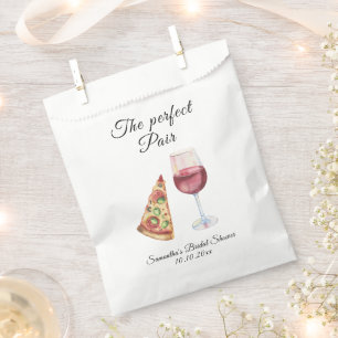 Watercolor Perfect Pair Bridal Shower Favor Bag