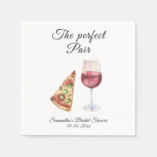Watercolor Perfect Pair Bridal Shower Napkins