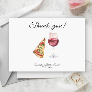 Watercolor Perfect Pair Bridal Shower Thank You Card