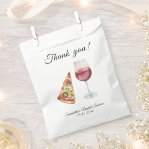 Watercolor Perfect Pair Bridal Shower Thank You Favor Bag