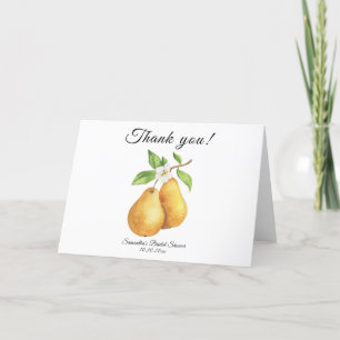 Watercolor Perfect Pear Thank You Bridal Shower