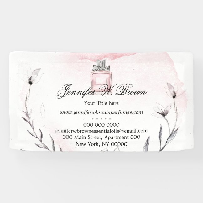 Watercolor Perfume Fragrance Beauty Banner