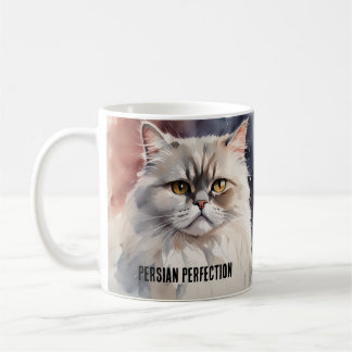 Watercolor Persian Cat Portrait Mug