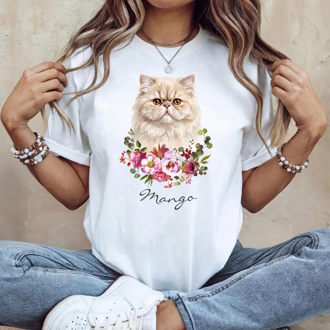 Watercolor Persian Cat T-Shirt (Creator Uploaded)