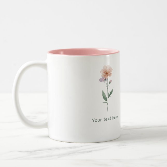 Watercolor Personalized Coffee Mug (Left)