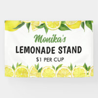 Watercolor Personalized Lemonade Stand
