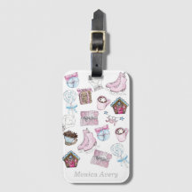 Watercolor Personalized Pink Christmas