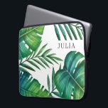 Watercolor Personalized Tropical Leaves Laptop Sleeve<br><div class="desc">Watercolor Personalized Tropical Leaves design. You are welcome to visit my store for more beautiful products.</div>