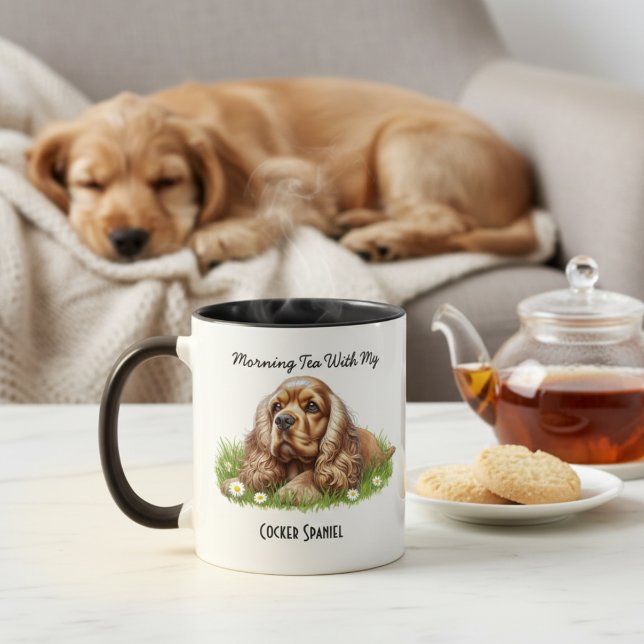 Watercolor Pet Cocker Spaniel Personalize Mug (Creator Uploaded)