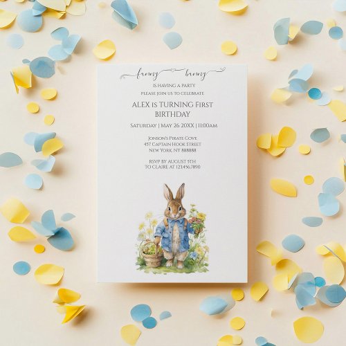 Watercolor Peter Rabbit Birthday