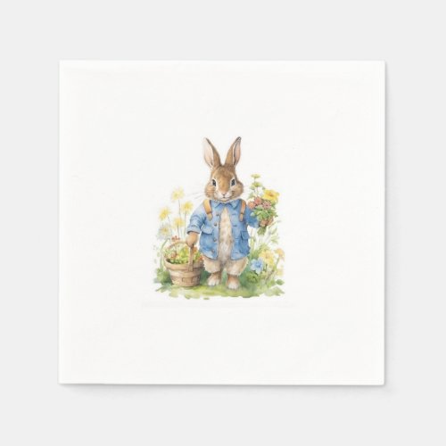Watercolor Peter Rabbit Birthday Napkins