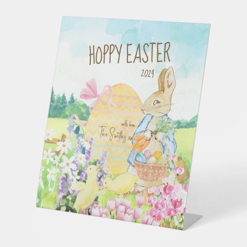 Watercolor Peter the Rabbit Easter Egg Hunt Sign