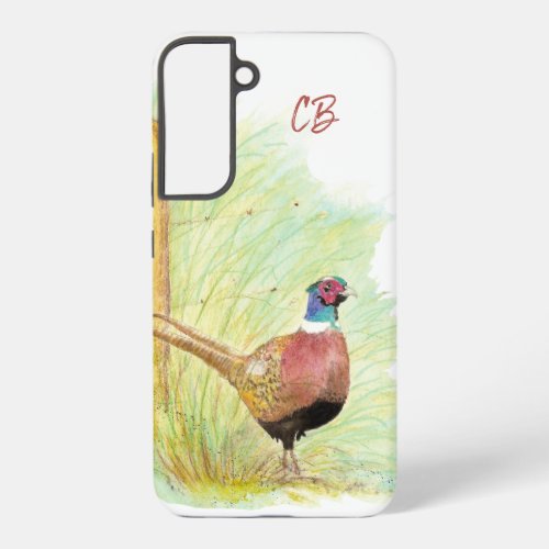 Watercolor Pheasant Game Bird Nature Wildlife Art Samsung Galaxy S22 Case