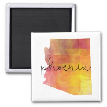 Watercolor Phoenix Arizona Magnet by SimplyBoutiques at Zazzle