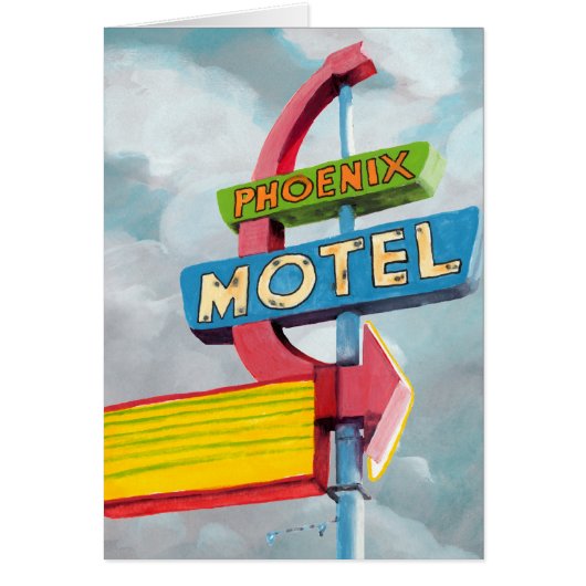 Watercolor Phoenix Motel Cards (Front)
