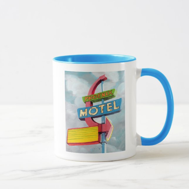 Watercolor Phoenix Motel Mug (Right)