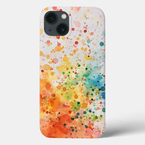 Watercolor Phone Case _ Multicolor Happy Wave