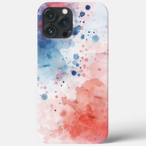 Watercolor Phone Case _ Red and Blue