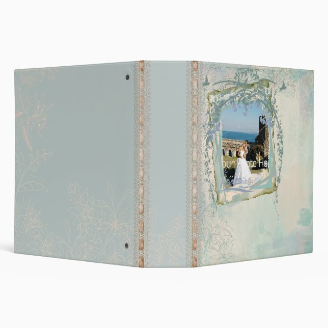 Watercolor Photo Album 3 Ring Binder (Background)